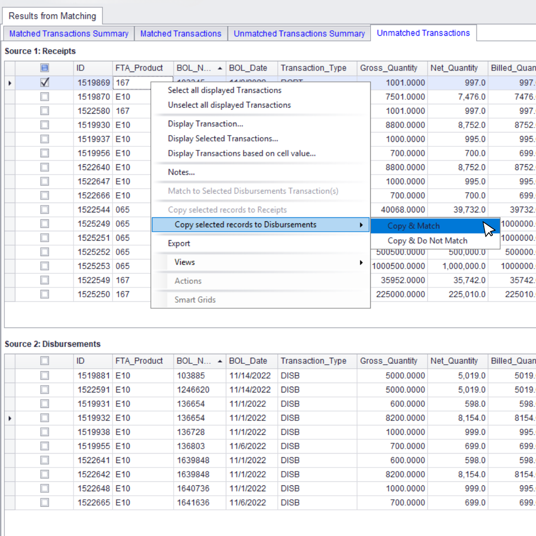 Exception reporting with tax reconciliation software